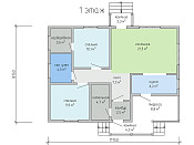 Одноэтажный дом из бруса шале 8х11 с котельной Чипрана